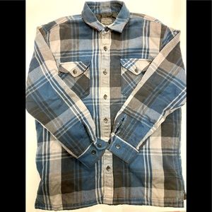 Men’s quilted Pendleton shirt jacket size M *FLAWS READ*